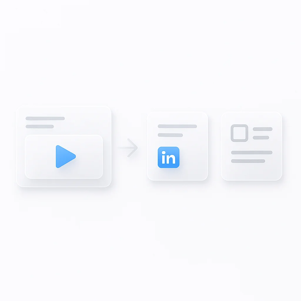 How to turn a webinars into marketing material (Blog posts, Linkedin Post or worksheets)
